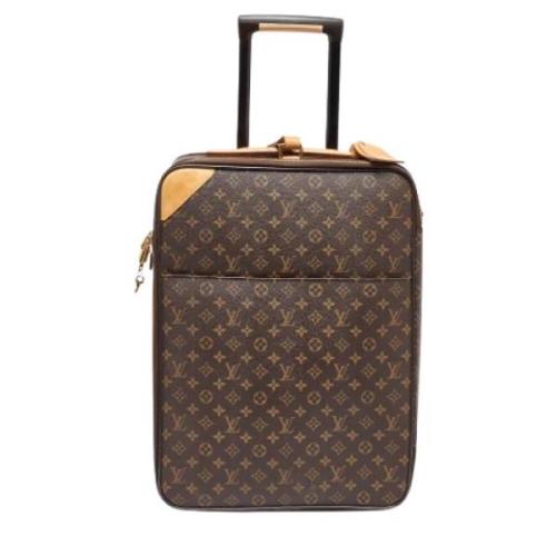 Pre-owned Leather travel-bags Louis Vuitton Vintage , Brown , Dames