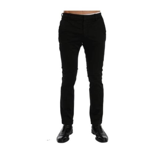 Chique Zwarte Slim Fit Katoen Stretch Broek Costume National , Black ,...