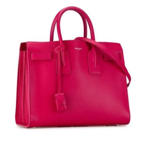 Pre-owned Leather handbags Yves Saint Laurent Vintage , Pink , Dames