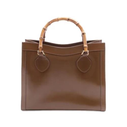 Pre-owned Leather totes Gucci Vintage , Brown , Dames