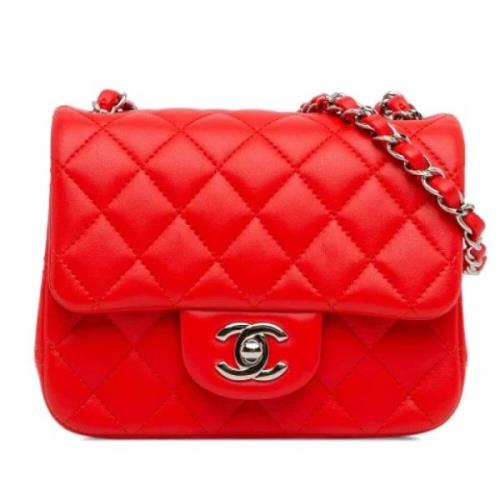 Pre-owned Leather shoulder-bags Chanel Vintage , Red , Dames