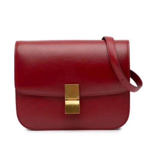 Pre-owned Leather crossbody-bags Celine Vintage , Red , Dames