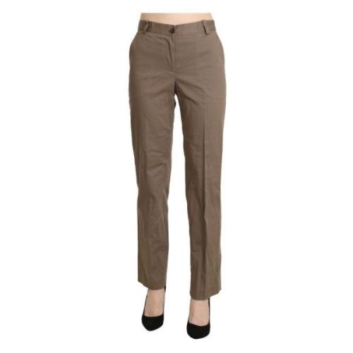 Elegante Straight Pants met hoge taille in Bruin Bencivenga , Brown , ...