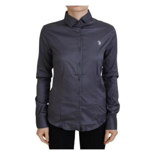 Elegant grijs poloshirt met lange mouwen U.s. Polo Assn. , Gray , Dame...