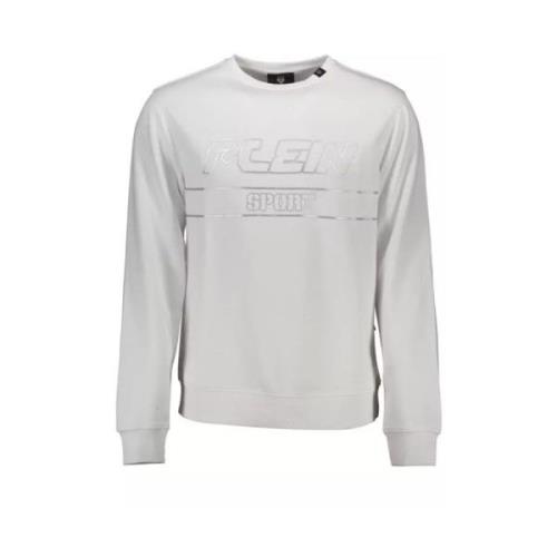 Chic Sweatshirt met Contrastdetails Plein Sport , White , Heren