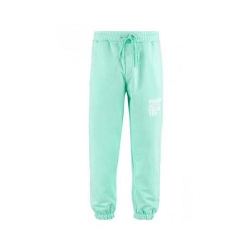 Smaragdgroene Katoenen Broek met Logoprint Pharmacy Industry , Green ,...