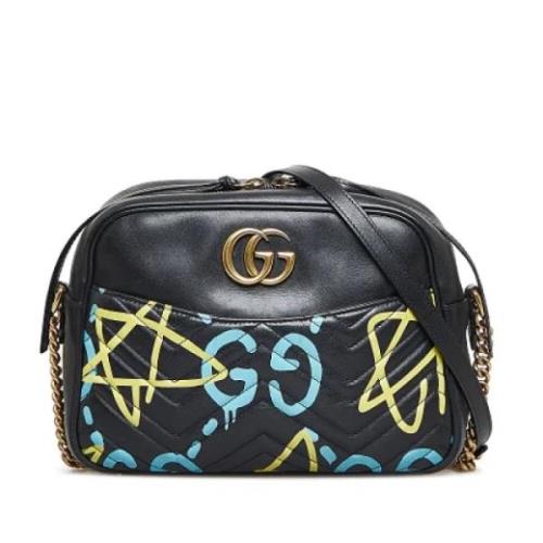 Pre-owned Leather crossbody-bags Gucci Vintage , Black , Dames