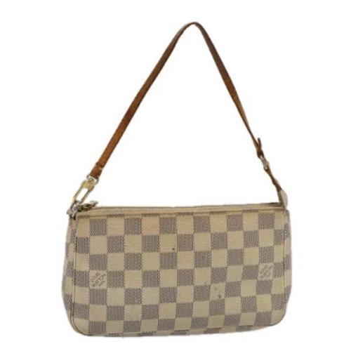 Pre-owned Canvas pouches Louis Vuitton Vintage , White , Dames