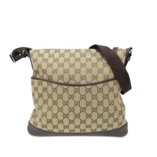 Pre-owned Canvas crossbody-bags Gucci Vintage , Beige , Dames