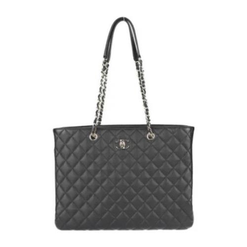 Pre-owned Leather totes Chanel Vintage , Black , Dames