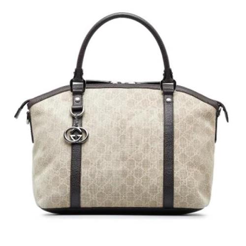 Pre-owned Canvas gucci-bags Gucci Vintage , Beige , Dames