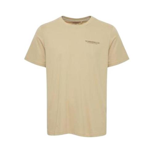 Casual Regular Fit T-shirt Blend , Beige , Heren