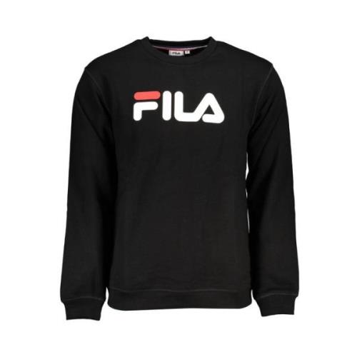 Slim Fit Sweatshirt met Ronde Hals en Lange Mouwen Fila , Black , Here...