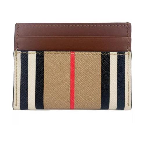 Canvas Check Slim Card Case Portemonnee Burberry , Multicolor , Dames