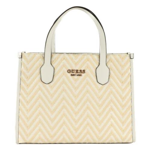 Stro en Stoffen Winkelmand Guess , Beige , Dames