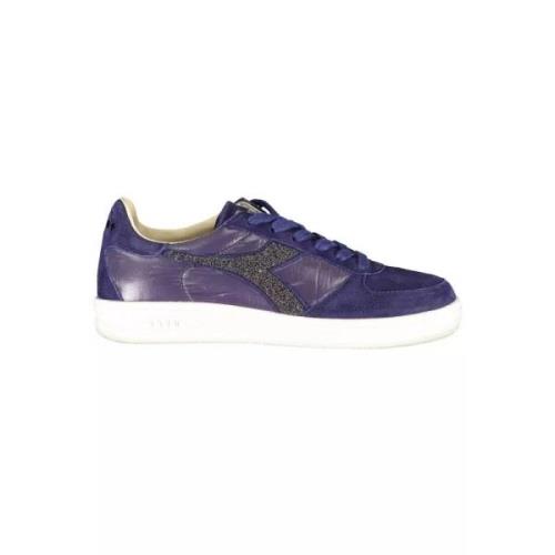 Blauwe Sneakers met Kristalversiering en Contrastzool Diadora , Blue ,...