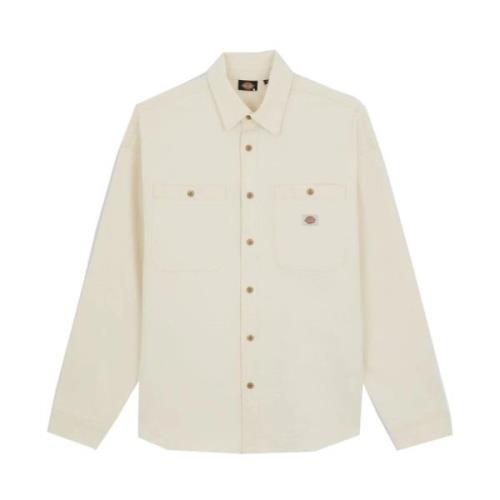 Houston Lange Mouw Shirt Dickies , Beige , Heren