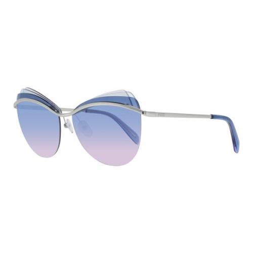 Gouden Cat Eye Zonnebril Blauw Verloop Emilio Pucci , Gray , Dames