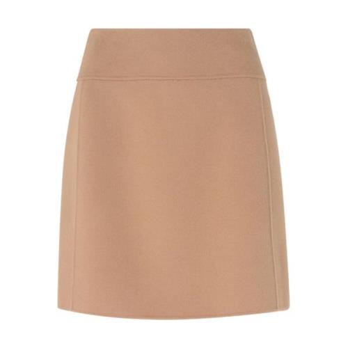 Ecru Geplooide Rok Max Mara , Brown , Dames