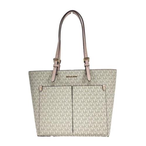 Blush Signature Dubbele Zak Tote Tas Michael Kors , Beige , Dames