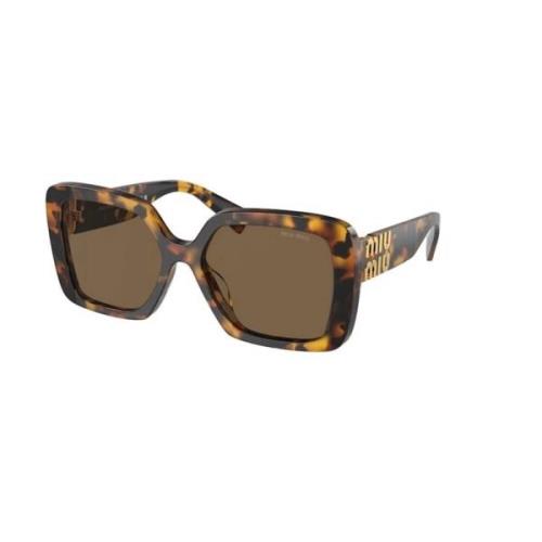 Stijlvolle Vau06B Zonnebril Bruin Donker Miu Miu , Brown , Dames