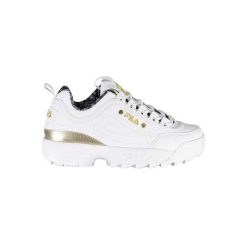 Witte Vetersneakers met Contrastdetails Fila , White , Dames