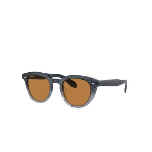 N.05 Ovale Zonnebril Blauw/Grijs Oliver Peoples , Black , Unisex