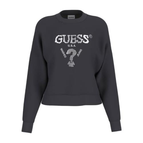 Zwarte dames sweatshirt Guess , Black , Dames