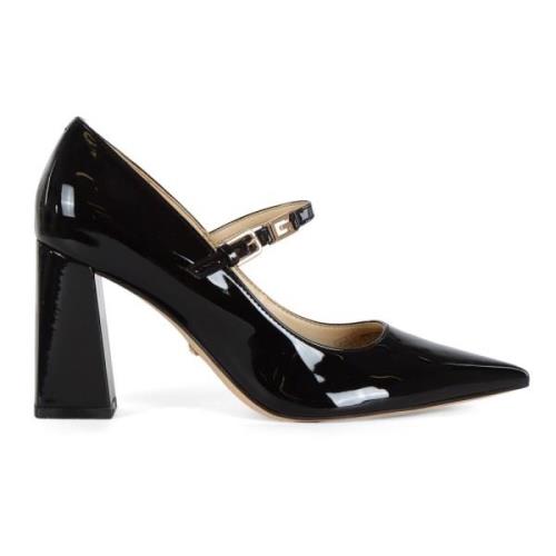 Lakleren pumps met dikke hak Guess , Black , Dames