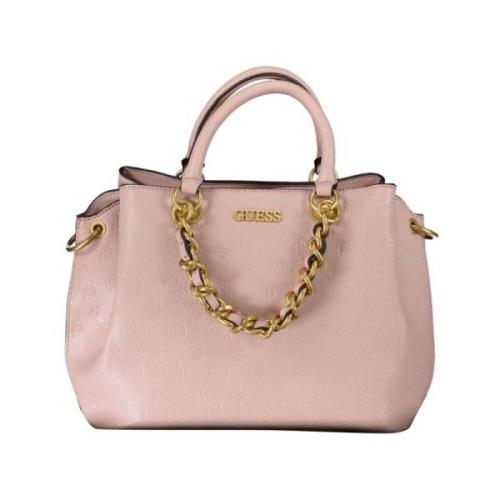 Rosa Handtas met Verstelbare Schouderriem Guess , Pink , Dames