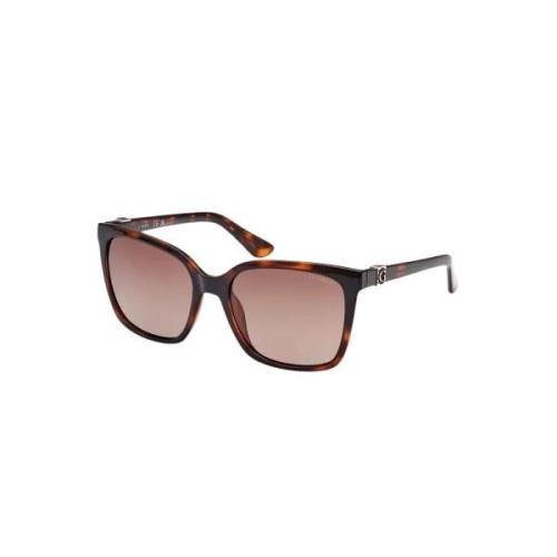 Bruine Vierkante Frame Zonnebril Guess , Brown , Dames