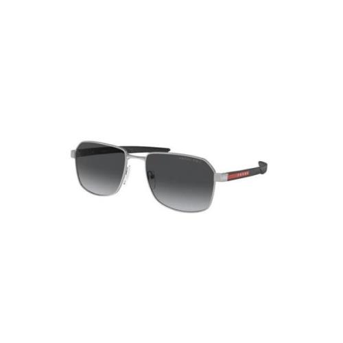 Zilveren Frame Zonnebril PS 54Ws Prada , Gray , Unisex