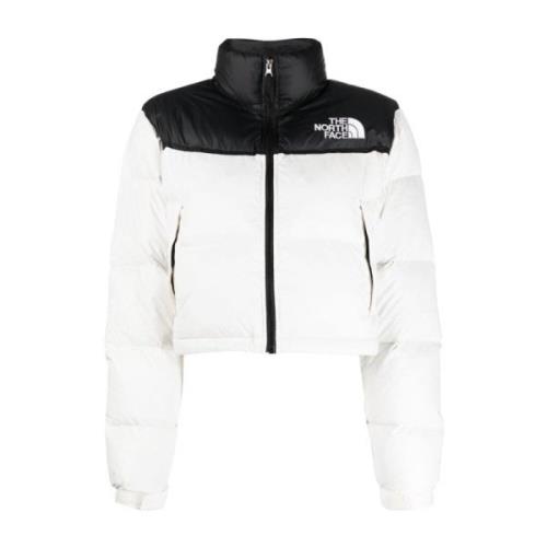 Witte Nuptse Twee-Tone Donsjas The North Face , White , Dames