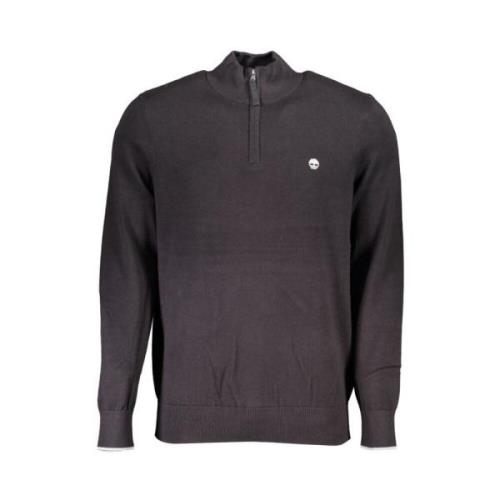 Biologisch Katoen Half-Zip Sweater Timberland , Black , Heren