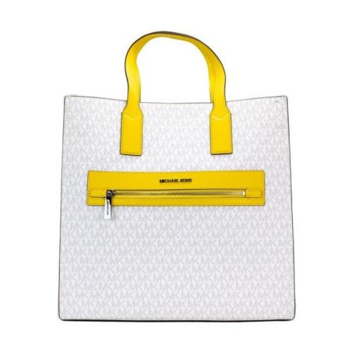 Kenly Signature Citrus Noord Zuid Tote Michael Kors , White , Dames