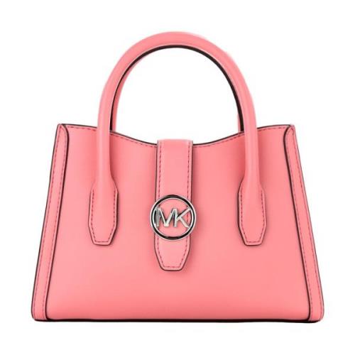 Gabby Tea Rose Vegan Lederen Satchel Michael Kors , Pink , Dames