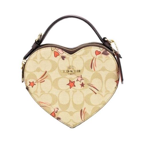 Hart Licht Khaki Ster Crossbody Tas Coach , Multicolor , Dames