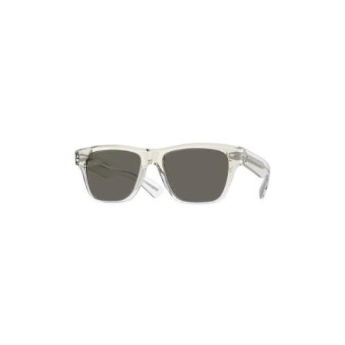 Retro Sixties Zonnebril Carbon Grey Oliver Peoples , Green , Unisex