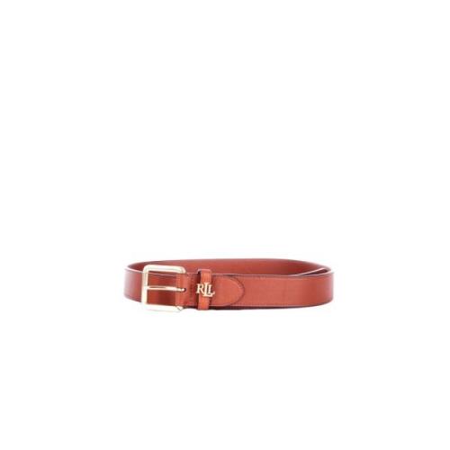 Stijlvol Logo Voorste Gesp Riem Ralph Lauren , Brown , Dames