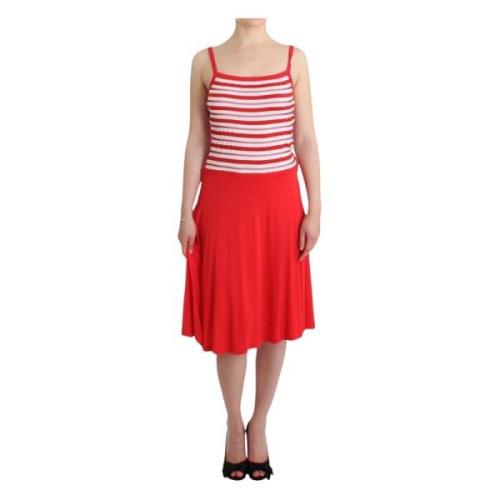 Elegante knielange jurk in Audrey Jersey Roccobarocco , Red , Dames