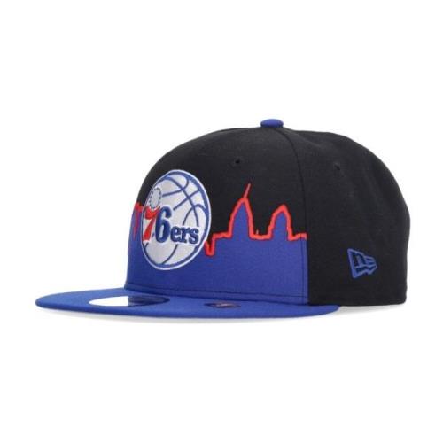 Platte Klep Pet NBA 76ers Zwart New Era , Black , Heren