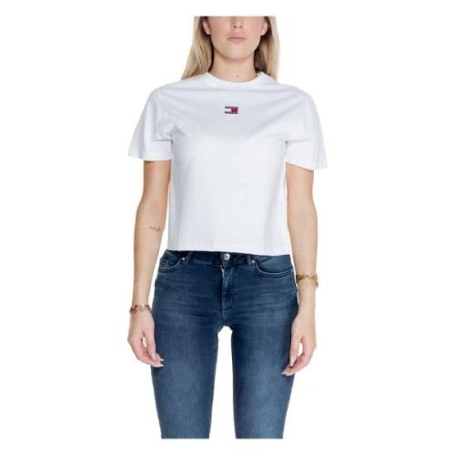 Badge Tee Herfst/Winter Collectie Tommy Jeans , White , Dames