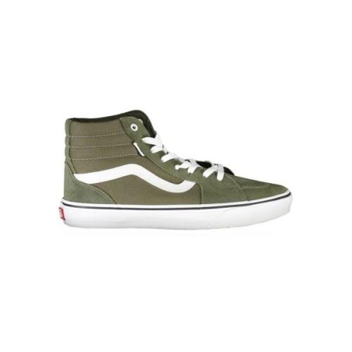 Groene Polyester Sneaker met Veters Vans , Green , Heren