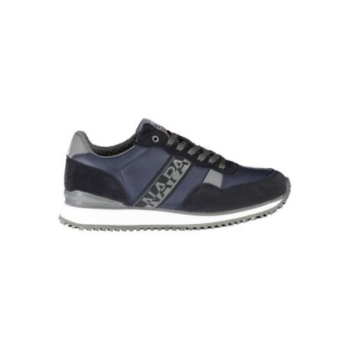 Contrast Sneakers met Sportieve Esthetiek Napapijri , Blue , Heren