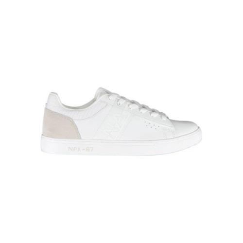 Elegante witte sneakers met contrastdetails Napapijri , White , Heren