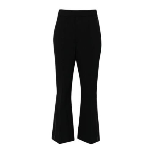 Zwarte Broek Wit Rode Stiksels Victoria Beckham , Black , Dames