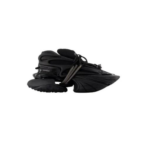 Leather sneakers Balmain , Black , Heren