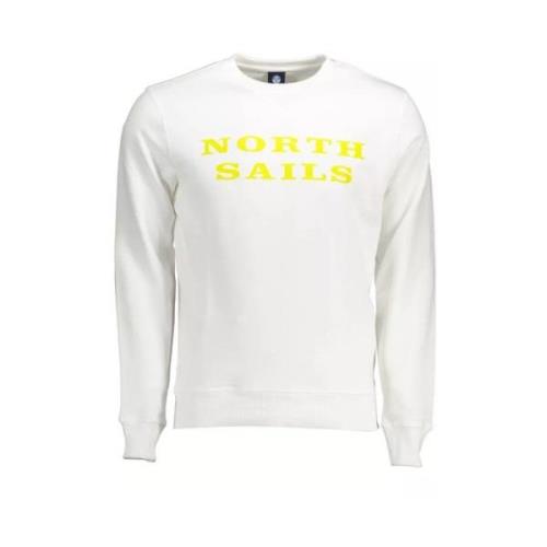 Witte Katoenen Crewneck Sweater North Sails , White , Heren