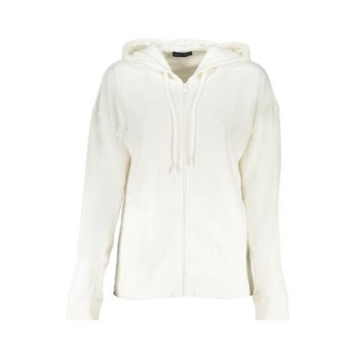 Hoodie met rits en zakken North Sails , White , Dames