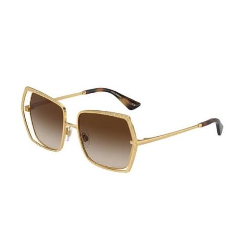 Goud Bruin Verloop Zonnebril Dg2306 Dolce & Gabbana , Yellow , Unisex